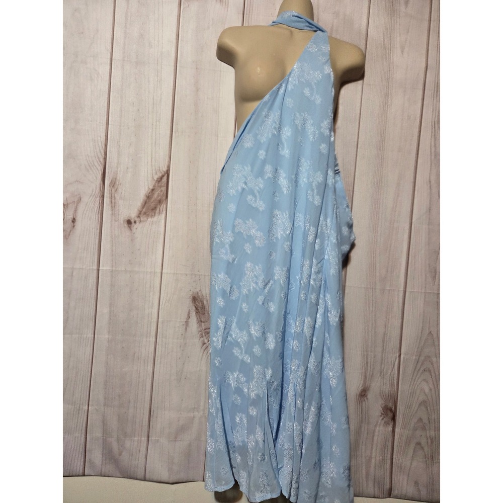 Wild Fable Blue Floral Jacquard One Shoulder Mini Dress 4X‎ NWT